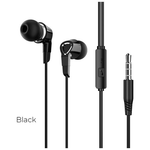 Проводные наушники BOROFONE BM47 Dream Jack 35mm 12 м черный контроллер с микрофоном 38200₽