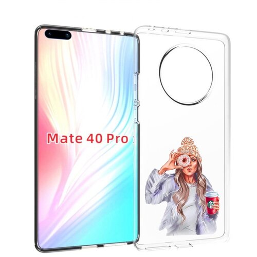 Чехол MyPads современная-девушка-в-свитере женский для Huawei Mate 40 Pro (NOH-NX9) задняя-панель-накладка-бампер чехол mypads девушка в фиолетовой куртке женский для huawei mate 40 pro noh nx9 задняя панель накладка бампер