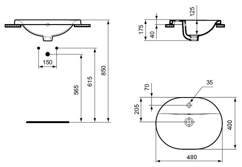 Раковина встраиваемая Ideal Standard - фото №3