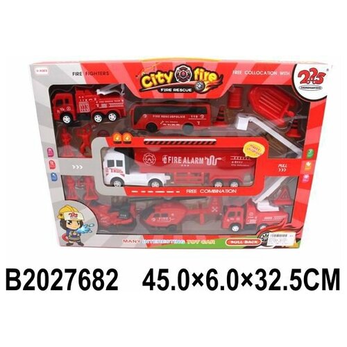 Набор машин 225-6661 Пожарные машины в кор.