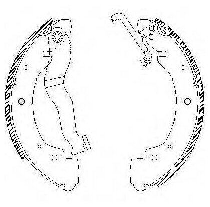 STELLOX Колодки барабанные задн.