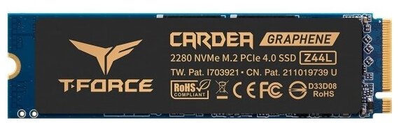 Накопитель Team Cardea Z44l SSD 500GB (M.2 PCIe 4x4 R3300/w2400) TM8FPL500G0C127