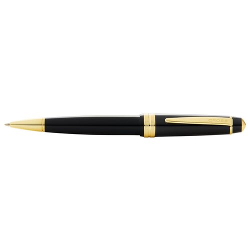 Шариковая ручка Cross Bailey Light Polished Black Resin and Gold Tone именная шариковая ручка be happy black and gold никита
