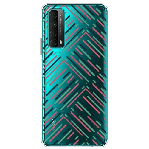 фото Силиконовый чехол "полосы-фигуры фон" на huawei p smart 2021 / хуавей п смарт 2021 case place
