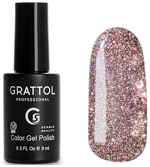 Grattol гель-лак для ногтей Bright Crystal, 9 мл, №02