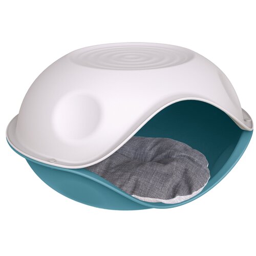 фото Домик lilli pet bed ufo для домашних животных с подушкой, 57x48x32см, голубой