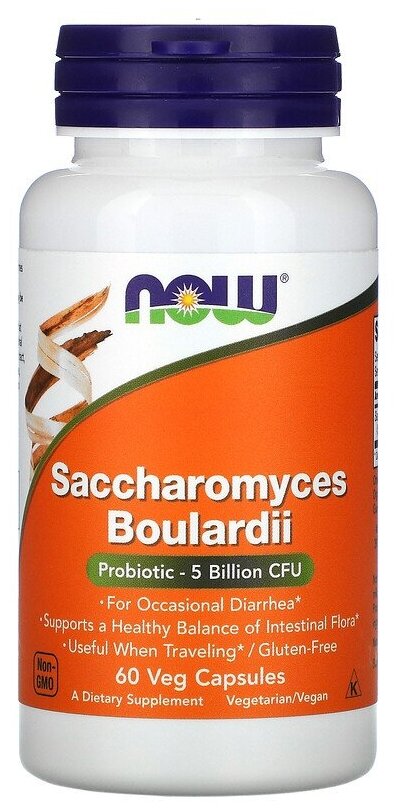 Капсулы NOW Saccharomyces Boulardii