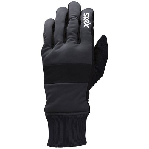 Перчатки Swix Cross Glove Ms, с утеплением, размер 7, серый, черный