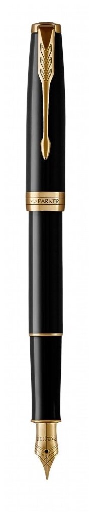 Перьевая ручка Parker Sonnet Black Lacquer GT, перо: F , цвет чернил: black, в подарочной упаковке