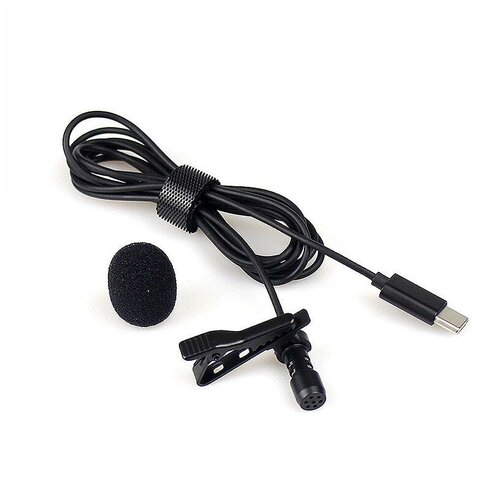 Петличный микрофон lavalier JH-042-A Type-C черный 55400₽