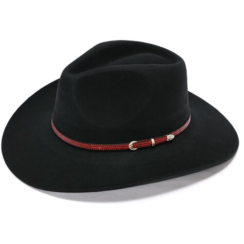 фото Ковбойская фетровая шляпа stetson, чёрная, размер 57