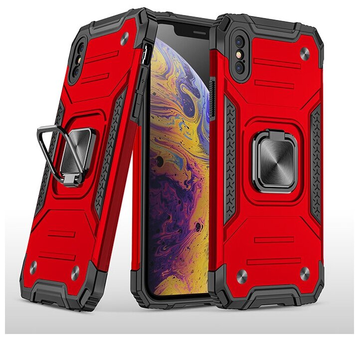 Противоударный чехол Legion Case для iPhone X / XS красный