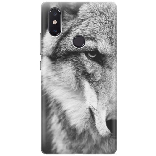 фото Силиконовый чехол на xiaomi mi 8 se / сяоми ми 8 се с принтом "спокойный волк" gosso