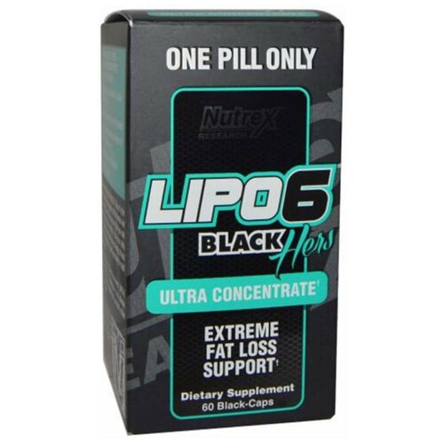 Nutrex Lipo-6 Black Hers Ultra Concentrate 60 капсул (Nutrex) жиросжигатель nutrex lipo 6 black thyrolean 60 капсул nutrex для похудения щитовидной железы бодрости