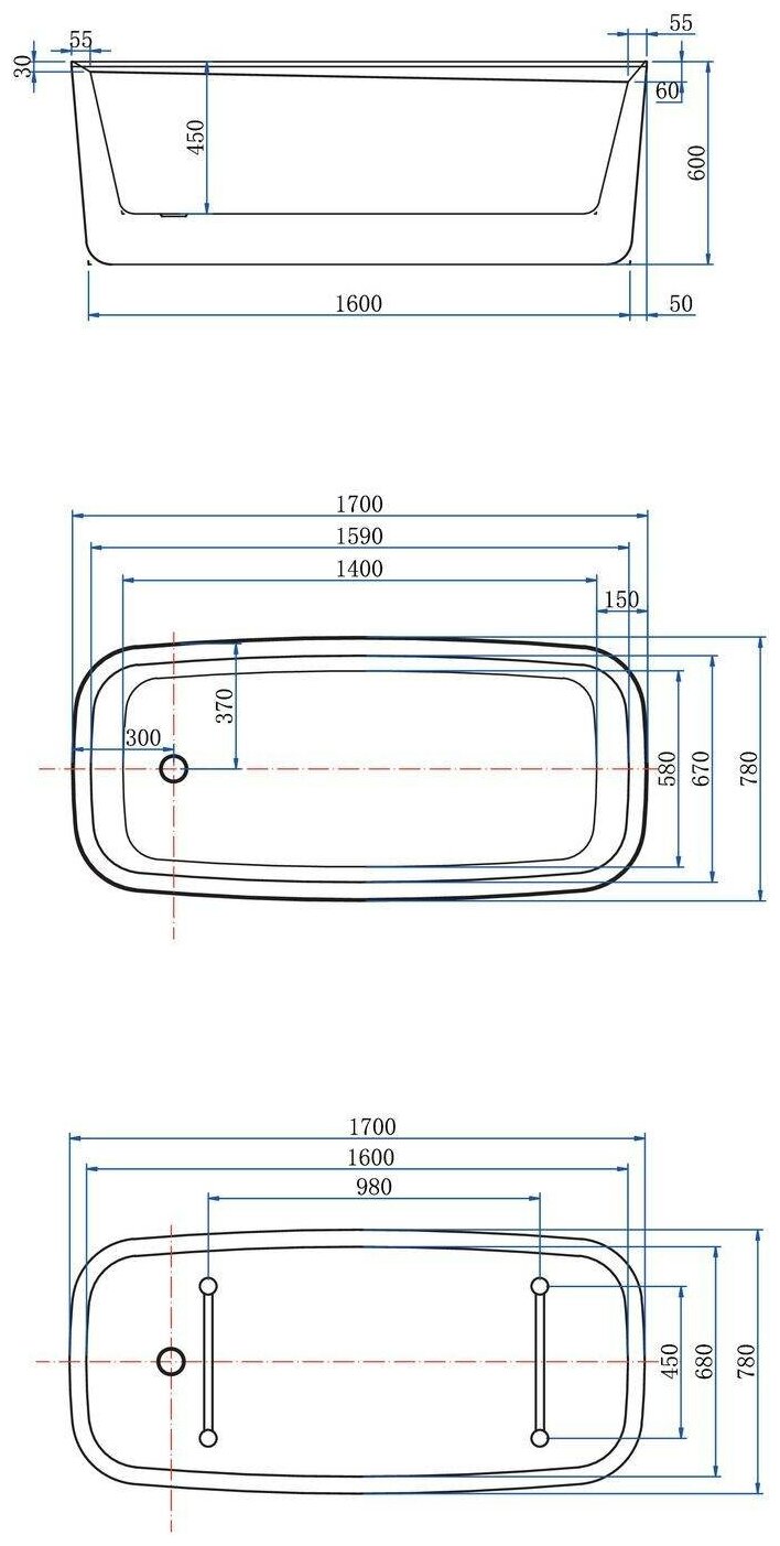 Акриловая ванна Allen Brau Infinity 3 170x78, белая матовая - фото №8
