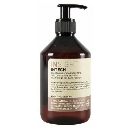 Шампунь Insight Professional Hair Care Intech Gentle Moisture Shampoo, Увлажняющий бессульфатный шампунь, 400 мл