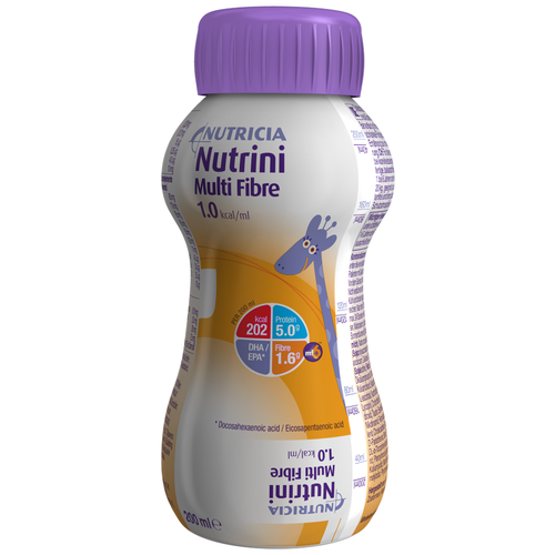 Смесь Nutrini Multi Fibre 1.0 ккал/мл с пищевыми волокнами, 85 г, 200 мл