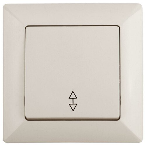 Выключатель проходной одноклавишный / Переключатель электрический Intro Solo 4-103-02 проходной скрытой установки 10А 250В слоновая кость