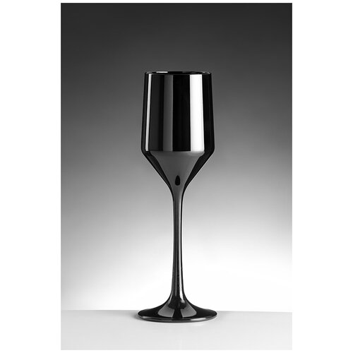 Бокал для шампанского из поликарбоната(пластика) Premium черный