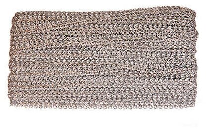 Тесьма декоративная серебряный узелок 5 метров 1 см