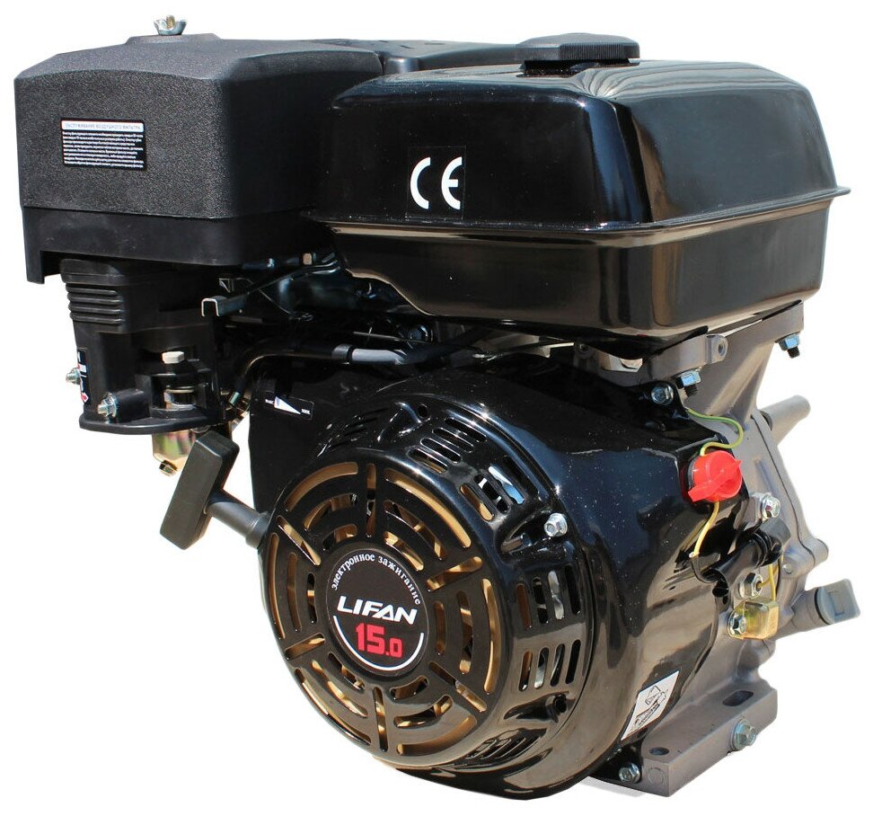 Двигатель LIFAN 15 л. с. 190F 6-ти шлиц. вал (10,5 кВт, 4х такт, бенз, вал диаметром 25 мм)