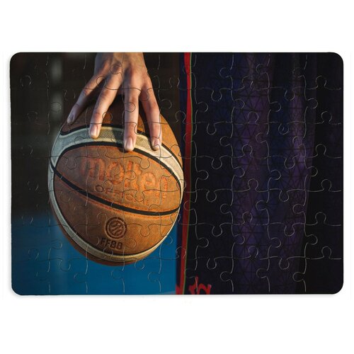 Пазлы CoolPodarok Баскетбол Баскетбольный мяч Хватка сверху 13х18см 63 эл. магнитный