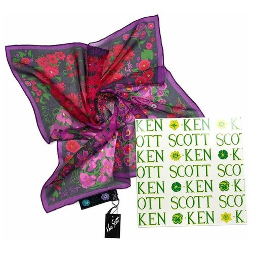 Шифоновый платочек в цветочной асимметрии Ken Scott 819840