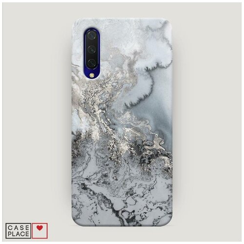 фото Чехол пластиковый xiaomi mi a3 lite морозная лавина серая case place