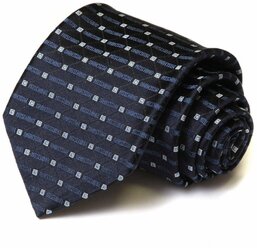 Темно-синий галстук с мелкими буквами Moschino 34685