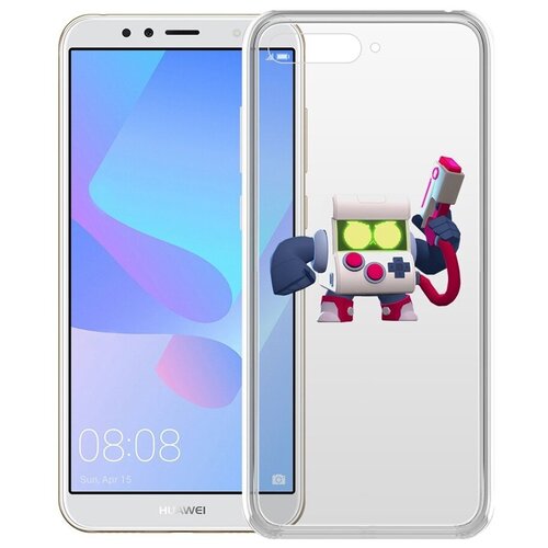 фото Чехол-накладка clear case brawl stars-8-бит классический для huawei y6 (2018) krutoff group