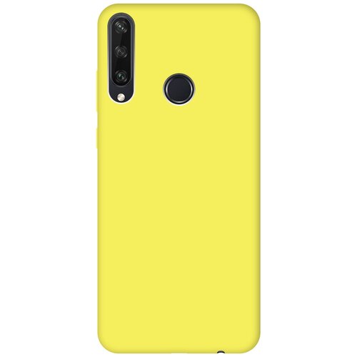 фото Чехол - накладка silky touch для huawei y6p желтый gosso