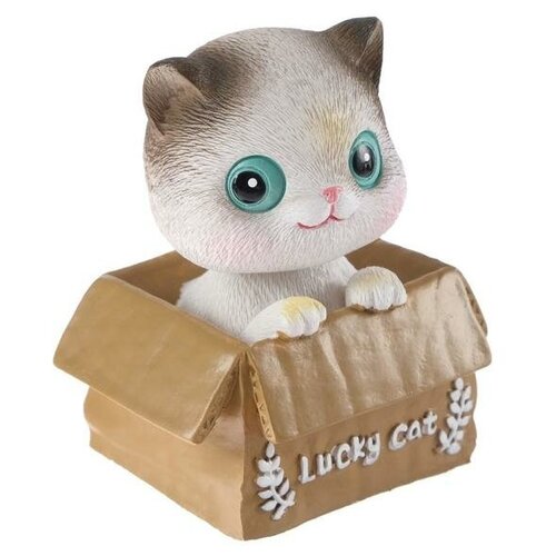 Счастливый кот на панель авто качающий головой СП23 703₽