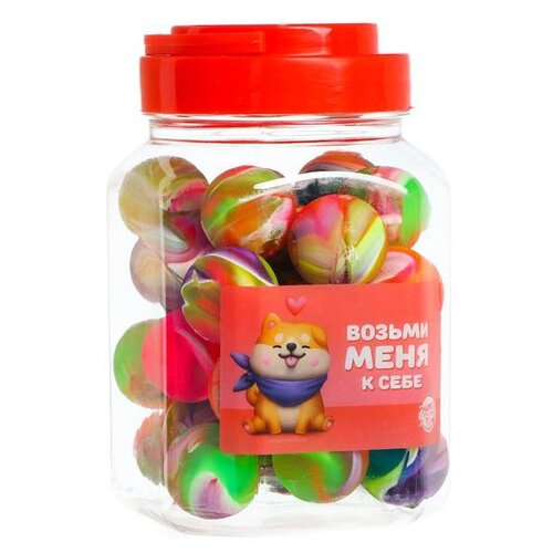 Мяч Funny toys Возьми меня к себе, 30 шт, 5751085, 3 см, разноцветный