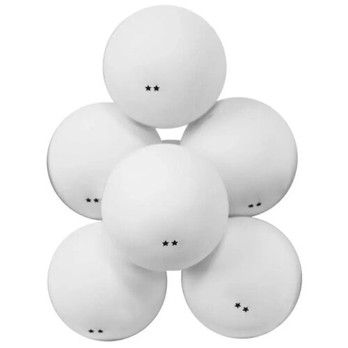 Мячи для настольного тенниса Atemi / теннисный мяч пластик, белый, 6 шт. теннисный мяч малый из набора диаметр 6 4 сантиметра