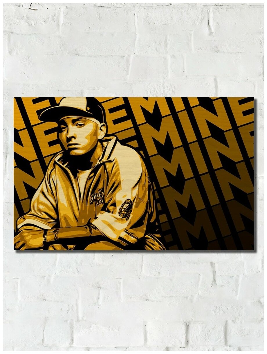 Картина интерьерная на дереве Музыка Eminem Эминем - 6300 Г