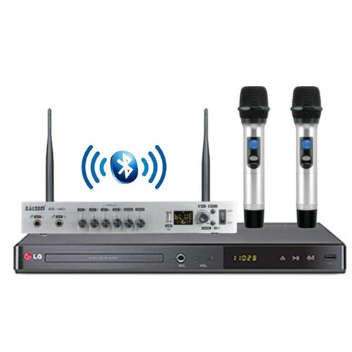 Комплект караоке с оценкой исполнения KARAOKE HD 1 - два радиомикрофона, USB, Line In/Out, Bluetooth, Rec, микшер