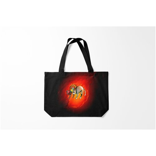 фото Сумка-шоппер / 46х35 см / популярные иллюстрации / животные cat 50/50 burnettie