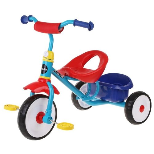 Велосипед трехколесный Moby Kids Лучик 9/7 кол. EVA, красно-голубой.