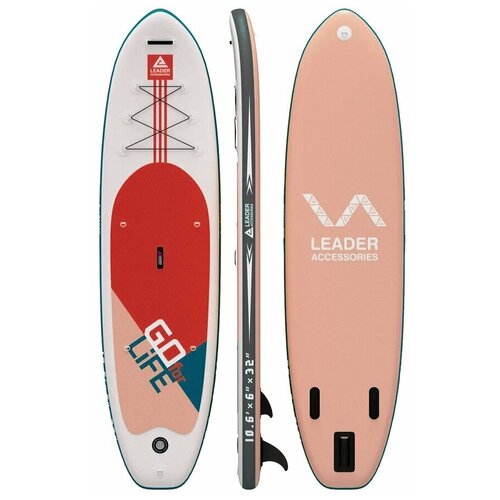 фото Sup доска leader acceessories 10.6 "go for life - red" leader accessories