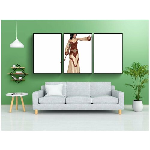 фото Набор модулных постеров для интерьера "женщина, платье, женственность" 60x90 см. в тубусе, без рамки lotsprints