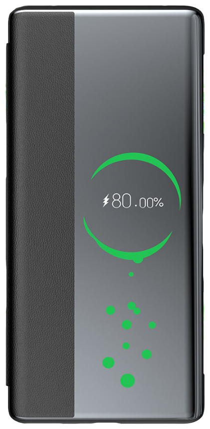 Чехол-кейс MyPads из импортной кожи для Huawei P40 Pro с боковым окном черный