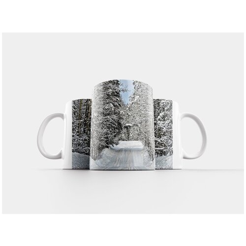 фото Кружка "зима, дорога, деревенский" 320 мл lotsprints