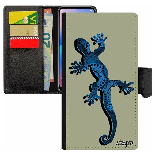 фото Чехол- книжка на телефон apple iphone 7, "саламандра" символ ящерица utaupia
