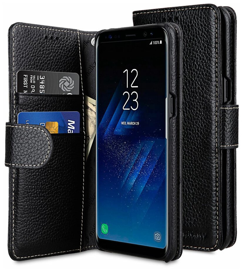 Кожаный чехол книжка Melkco для Samsung Galaxy S8 - Wallet Book Type - черный