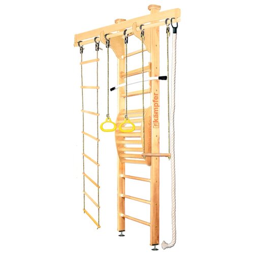 Спортивно-игровой комплекс Kampfer Wooden Ladder Maxi Wall 2.67м, натуральный/белый шведская стенка kampfer wooden ladder maxi wall 1 натуральный белый