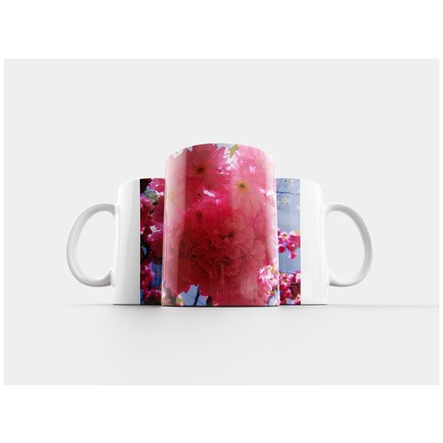 фото Кружка "японское декоративное вишневое дерево, розовое соцветие, весна" 320 мл lotsprints