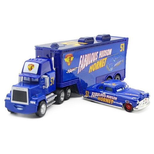 игрушка грузовик машинка номер 28 тачки 3 21см Игрушка Грузовик + Машинка Док Хатсон номер 51 (Тачки 3)