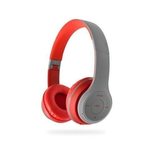Беспроводные Bluetooth-наушники полноразмерные NICE DEVICE TM-028F серые с красным 101000₽