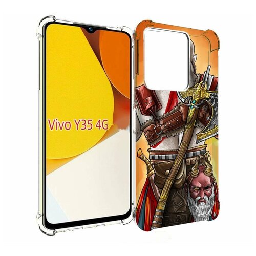 Чехол MyPads God of War для Vivo Y35 4G 2022 / Vivo Y22 задняя-панель-накладка-бампер чехол mypads the legend of zelda для vivo y35 4g 2022 vivo y22 задняя панель накладка бампер