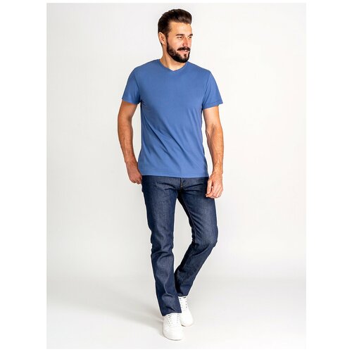 Футболка GREG, размер 48, синий комплект натали футболка короткий рукав размер 48 синий